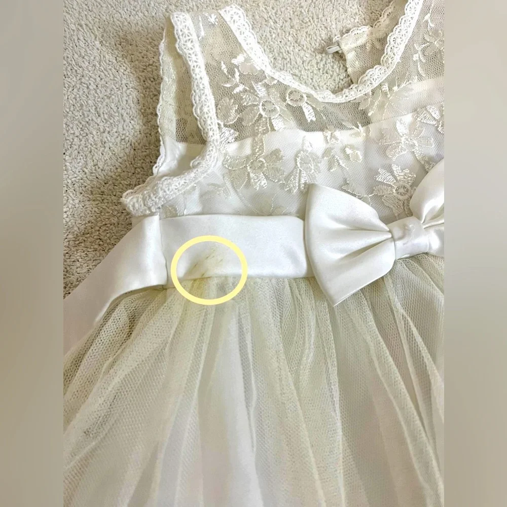 Baby Girls Sleeveless Dress Day/Evening Party Formal Gown - Picture 7 of 8